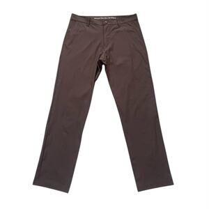 Rhone Commuter Classic Slim Leg Brown Pants 31x33 Career Business Travel